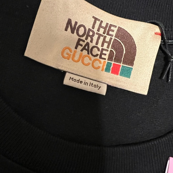 GUCCI X NORTH FACE BLACK TSHIRT SIZE XS - Picture 5 of 8
